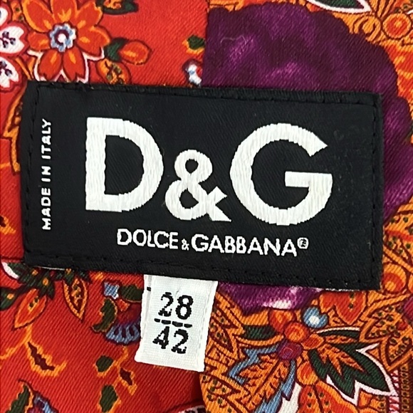 D&G by Dolce & Gabbana striped blazer with paisley lining - Picture 10 of 12
